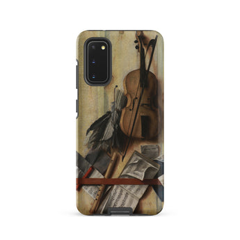 Trompe-l’oeil Violin Sheet Music & Recorder - Gijsbrechts Phone Case, Samsung Galaxy S20 / Matte, Mobile Cases, Toby Leon