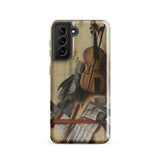 Trompe-l’oeil Violin Sheet Music & Recorder - Gijsbrechts Phone Case, Samsung Galaxy S21 / Gloss, Mobile Cases, Toby Leon