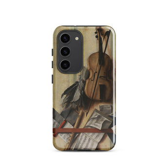 Trompe-l’oeil Violin Sheet Music & Recorder - Gijsbrechts Phone Case, Samsung Galaxy S23 / Gloss, Mobile Cases, Toby Leon