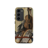 Trompe-l’oeil Violin Sheet Music & Recorder - Gijsbrechts Phone Case, Samsung Galaxy S23 / Matte, Mobile Cases, Toby Leon
