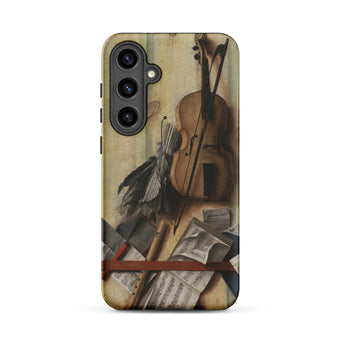 Trompe-l’oeil Violin Sheet Music & Recorder - Gijsbrechts Phone Case, Samsung Galaxy S24 Plus / Matte, Mobile Cases, Toby Leon
