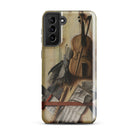 Trompe L’oeil Violin Sheet Music & Recorder Gijsbrechts Samsung Case, Galaxy S21 Plus / Gloss, Smartphone Case Violin Sheet Music Design