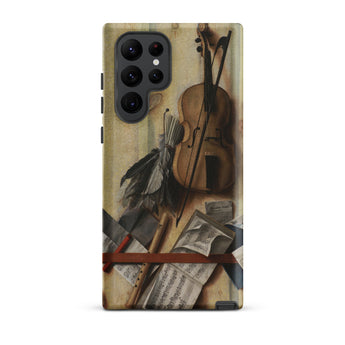 Trompe-l’oeil Violin Sheet Music & Recorder - Gijsbrechts Samsung Case, Galaxy S22 Ultra / Matte, Smartphone Case Life Painting Musical