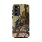 Trompe L’oeil Violin Sheet Music & Recorder Gijsbrechts Samsung Case, Galaxy S23 Plus / Gloss, Smartphone Renaissance Style Painting Violin