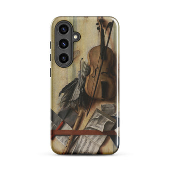 Trompe-l’oeil Violin Sheet Music & Recorder - Gijsbrechts Samsung Case, Galaxy S24 Plus / Gloss, Smartphone Case Classical Life Painting