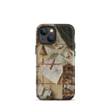 Trompe-l’oeil with a Wall of Letters - Gijsbrechts Iphone Case, 13 Mini / Matte, Phone Case Cluttered Desk Design