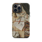 Trompe-l’oeil with a Wall of Letters - Gijsbrechts Iphone Case, 13 Pro Max / Matte, Art-covered Phone Case