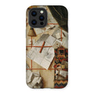 Trompe-l’oeil with a Wall of Letters - Gijsbrechts Iphone Case, 13 Pro Max / Matte, Artistic Phone Case