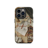 Trompe-l’oeil with a Wall of Letters - Gijsbrechts Iphone Case, 14 Pro / Matte, Phone Case Collage Design