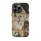 Trompe-l’oeil with a Wall of Letters - Gijsbrechts Iphone Case, 14 Pro Max / Matte, Artistic Phone Case
