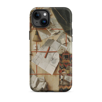Trompe-l’oeil with a Wall of Letters - Gijsbrechts Iphone Case, 15 Plus / Matte, Art-covered Phone Case