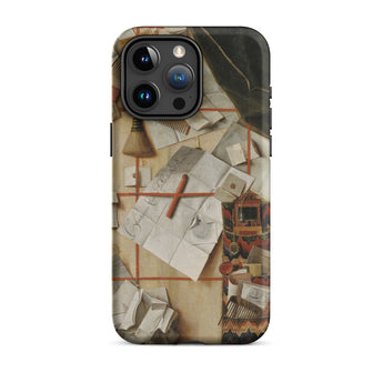 Trompe-l’oeil with a Wall of Letters - Gijsbrechts Iphone Case, 15 Pro Max / Matte, Artistic Phone Case