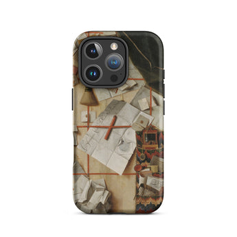Trompe-l’oeil with a Wall of Letters - Gijsbrechts Iphone Case, 16 Pro / Matte, Phone Case Collage Design