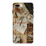Trompe-l’oeil with a Wall of Letters - Gijsbrechts Iphone Case, 8 Plus / Matte, Phone Case Trompe-l’oeil Design