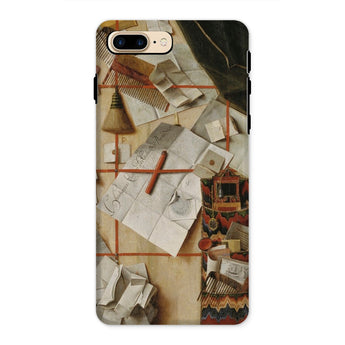 Trompe-l’oeil with a Wall of Letters - Gijsbrechts Iphone Case, 8 Plus / Matte, Phone Case Trompe-l’oeil Design