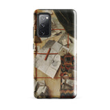 Trompe-l’oeil with a Wall of Letters - Gijsbrechts Phone Case, Samsung Galaxy S20 Fe / Gloss, Mobile Cases, Toby Leon