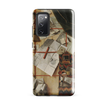 Trompe-l’oeil with a Wall of Letters - Gijsbrechts Phone Case, Samsung Galaxy S20 Fe / Gloss, Mobile Cases, Toby Leon
