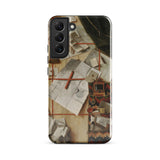 Trompe-l’oeil with a Wall of Letters - Gijsbrechts Phone Case, Samsung Galaxy S22 Plus / Gloss, Mobile Cases, Toby Leon