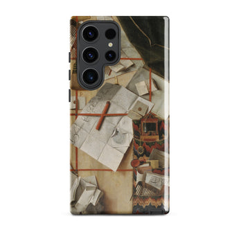 Trompe-l’oeil with a Wall of Letters - Gijsbrechts Phone Case, Samsung Galaxy S23 Ultra / Gloss, Mobile Cases, Toby Leon