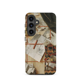 Trompe-l’oeil with a Wall of Letters - Gijsbrechts Phone Case, Samsung Galaxy S24 / Matte, Mobile Cases, Toby Leon