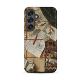 Trompe-l’oeil with a Wall of Letters - Gijsbrechts Phone Case, Samsung Galaxy S25 Plus / Matte, Mobile Cases, Toby Leon