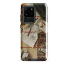 Trompe L’oeil with a Wall of Letters Gijsbrechts Samsung Case, Galaxy S20 Ultra / Gloss, Smartphone Case Printed Life Artwork