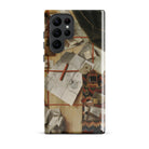 Trompe L’oeil with a Wall of Letters Gijsbrechts Samsung Case, Galaxy S22 Ultra / Gloss, Smartphone Case Life Painting Scattered Papers Red