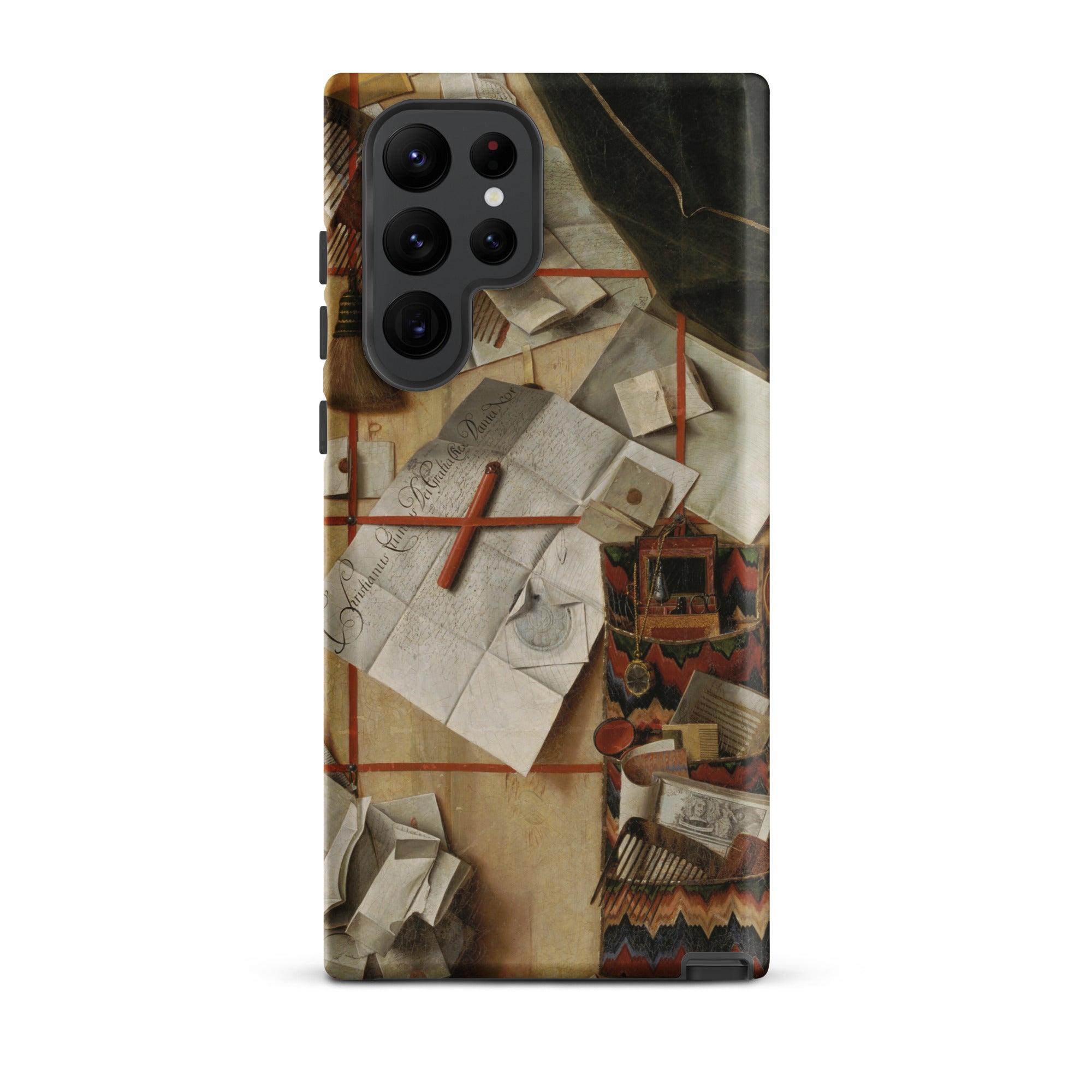 Trompe L’oeil with a Wall of Letters Gijsbrechts Samsung Case, Galaxy S22 Ultra / Matte, Smartphone Case Artistic Print