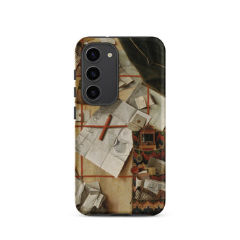 Trompe-l’oeil with a Wall of Letters - Gijsbrechts Samsung Case, Galaxy S23 / Matte, Smartphone Decorative Case Artistic Design Scattered
