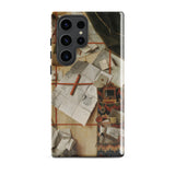 Trompe-l’oeil with a Wall of Letters - Gijsbrechts Samsung Case, Galaxy S23 Ultra / Gloss, Brown Smartphone Case Still-life Painting