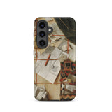 Trompe-l’oeil with a Wall of Letters - Gijsbrechts Samsung Case, Galaxy S24 / Matte, Smartphone Case Detailed Artistic Design Scattered
