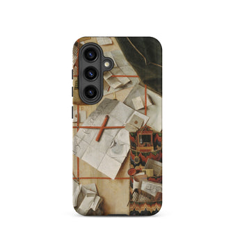 Trompe-l’oeil with a Wall of Letters - Gijsbrechts Samsung Case, Galaxy S24 / Matte, Smartphone Case Detailed Artistic Design Scattered