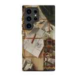 Trompe-l’oeil with a Wall of Letters - Gijsbrechts Samsung Case, Galaxy S24 Ultra / Matte, Smartphone Case Still-life Painting Documents