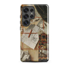 Trompe L’oeil with a Wall of Letters Gijsbrechts Samsung Case, Galaxy S25 Ultra / Gloss, Smartphone Case Vintage Desk Scene Design