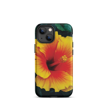 Tropicanarama - Tropical Hibiscus Iphone Case, 13 Mini / Matte, Hibiscus-patterned Phone Case