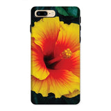 Tropicanarama - Tropical Hibiscus Iphone Case, 8 Plus / Matte, Vibrant Yellow Red Hibiscus Flower Prominent Stamen