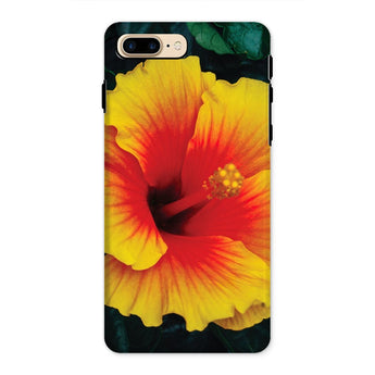 Tropicanarama - Tropical Hibiscus Iphone Case, 8 Plus / Matte, Vibrant Yellow Red Hibiscus Flower Prominent Stamen