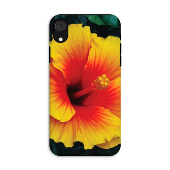 Tropicanarama - Tropical Hibiscus Iphone Case, Xr / Matte, Vibrant Yellow Red Hibiscus Flower Phone Case