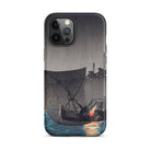 Tsukuda Island Hiroaki Takahashi Iphone Case, 12 Pro Max / Matte, Phone Case Boat Illustration