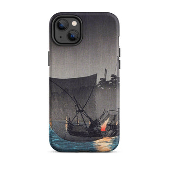 Tsukuda Island - Hiroaki Takahashi Iphone Case, 14 Plus / Matte, Phone Case Boat Scene