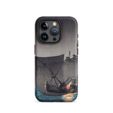 Tsukuda Island - Hiroaki Takahashi Iphone Case, 15 Pro / Matte, Black Phone Case Boat Design