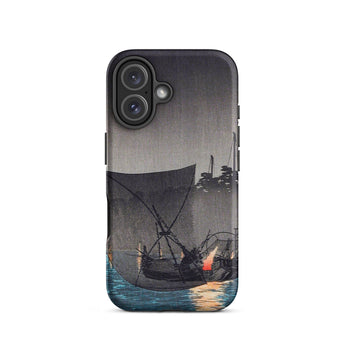 Tsukuda Island - Hiroaki Takahashi Iphone Case, 16 / Matte, Phone Case Boat Scene