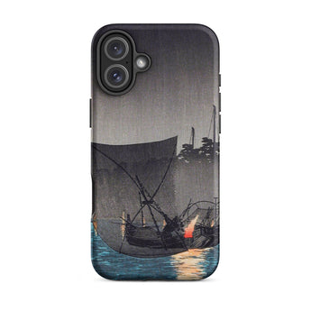 Tsukuda Island - Hiroaki Takahashi Iphone Case, 16 Plus / Matte, Phone Case Boat Design