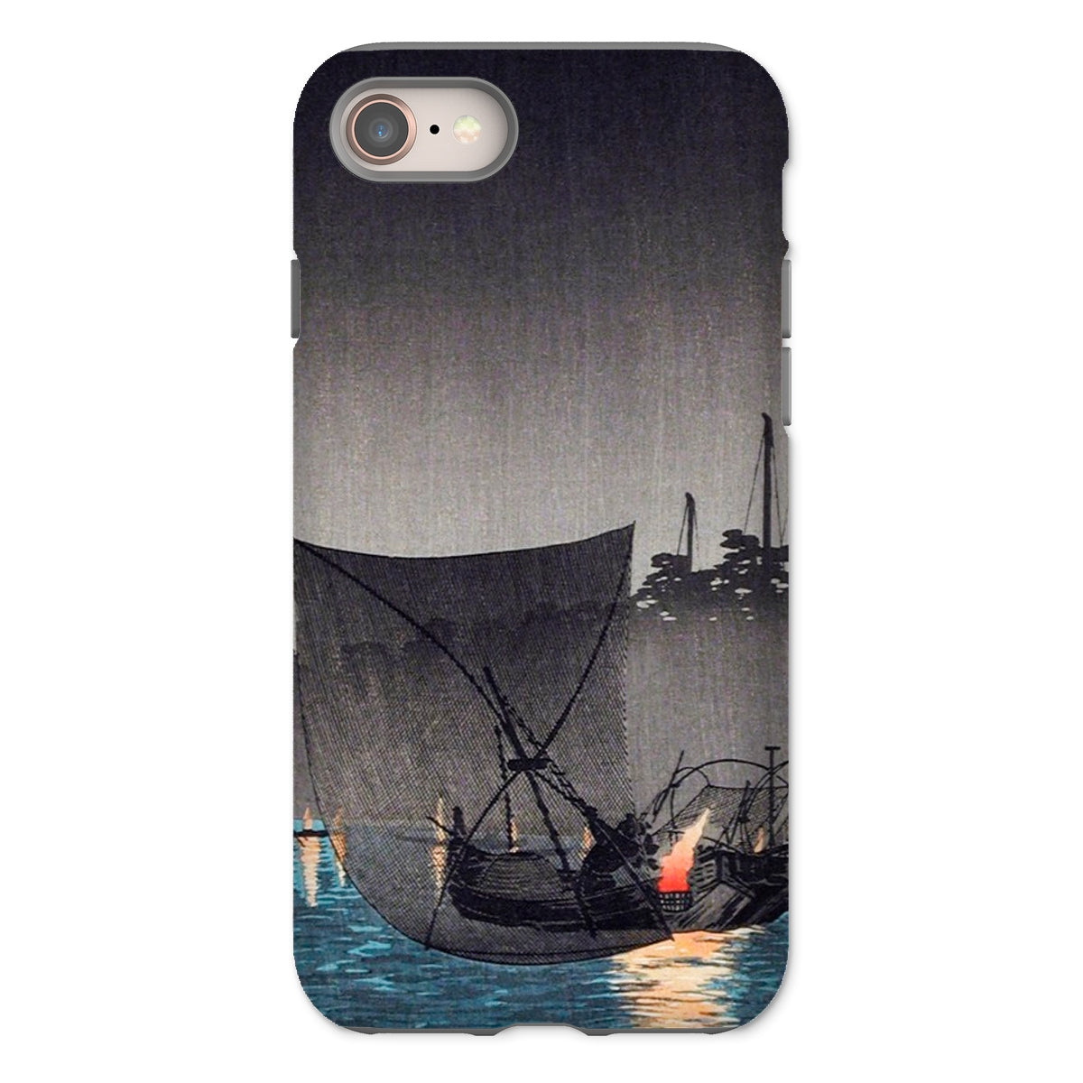 Tsukuda Island Hiroaki Takahashi Iphone Case, 8 / Matte, Phone Case Traditional Japanese Woodblock Print Artwork Boats