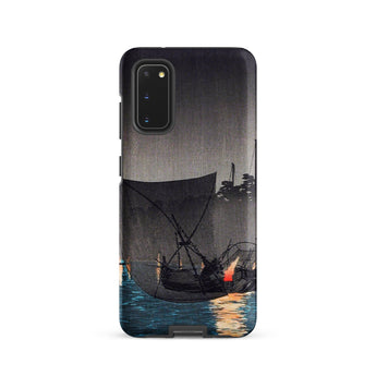 Tsukuda Island - Hiroaki Takahashi Samsung Case, Galaxy S20 / Matte, Smartphone Dark Artistic Case Boat Scene
