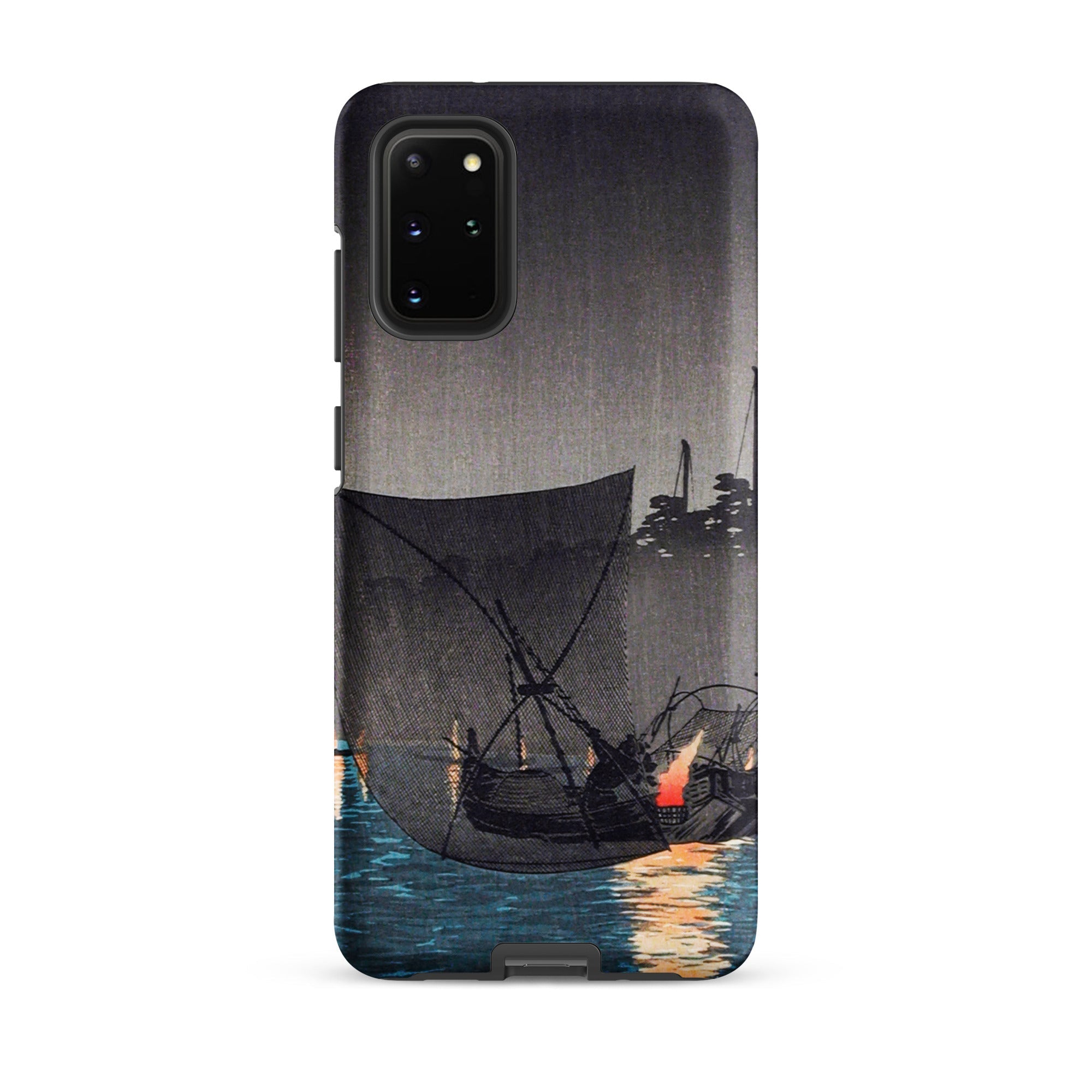 Tsukuda Island Hiroaki Takahashi Samsung Case, Galaxy S20 Plus / Matte, Smartphone Dark Artistic Case Boats Night
