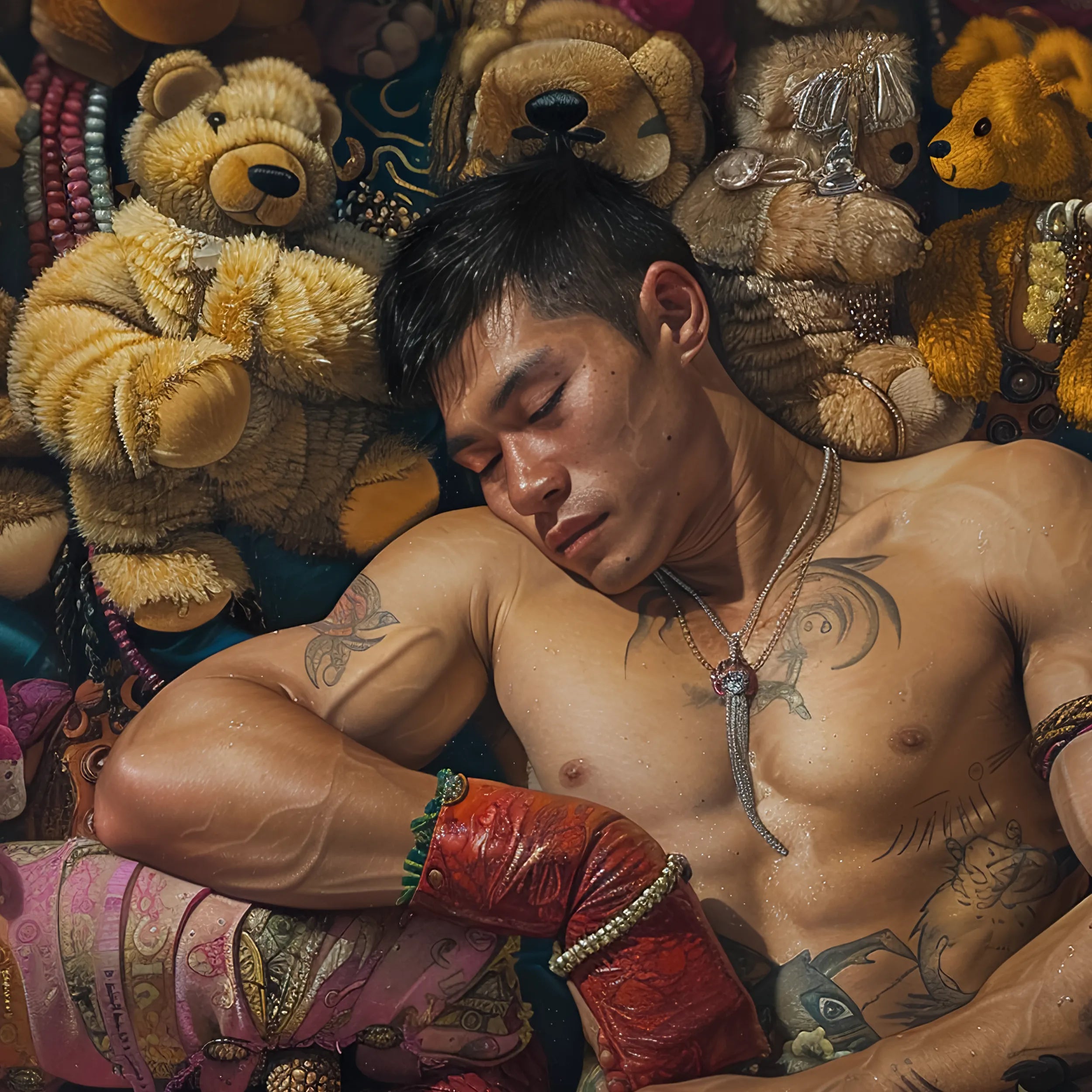 Tuckered Out - Gaysian Lowbrow Homoerotic Queerart Print - Posters Prints & Visual Artwork - Aesthetic Art