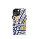 Tughra of Suleiman the Magnificent Phone Case Iphone 13 Mini / Matte Ornate Blue Gold Phone Case Portable Firman, an Illuminated,