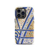 Tughra of Suleiman the Magnificent Phone Case Iphone 13 Pro / Matte Ornate Blue Gold Phone Case Portable Firman, an Illuminated,