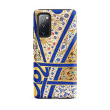 Tughra of Suleiman the Magnificent Samsung Case, Galaxy S20 Fe / Matte, Smartphone Case Ornate Blue Gold Floral Pattern